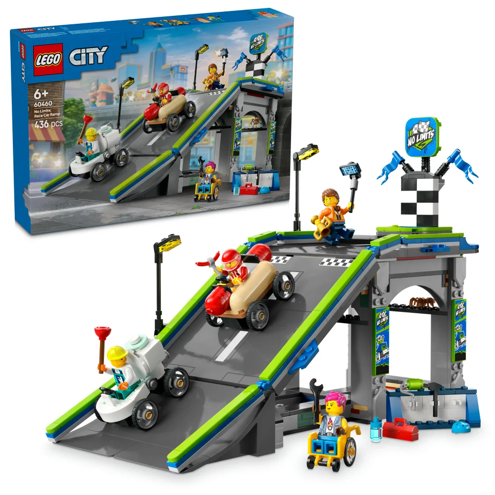 LEGO City No Limits: Race Car Ramp Track Toy Playset 60460 Afbeelding 1