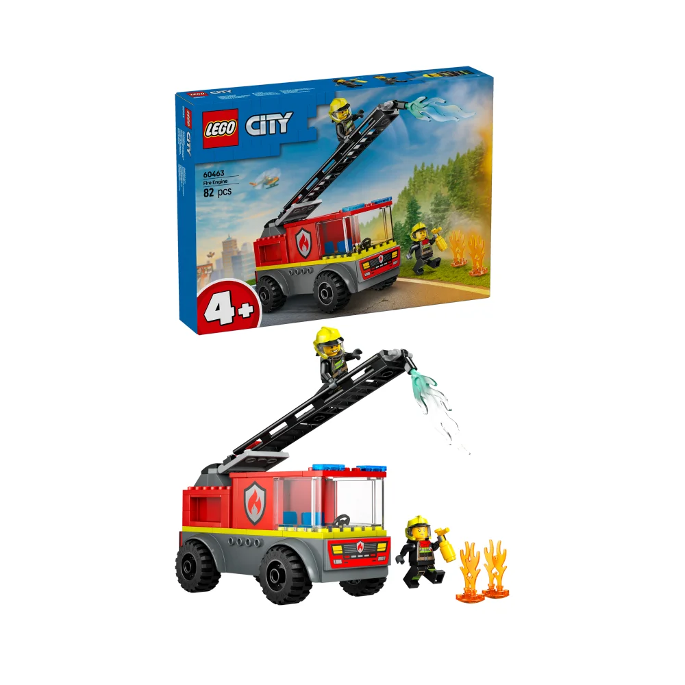 LEGO City Fire Engine with Ladder, Firefighter Toy 60463 Afbeelding 1
