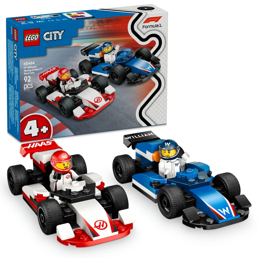 LEGO City F1 Williams Racing & Haas F1 Race Cars Set 60464 Afbeelding 1