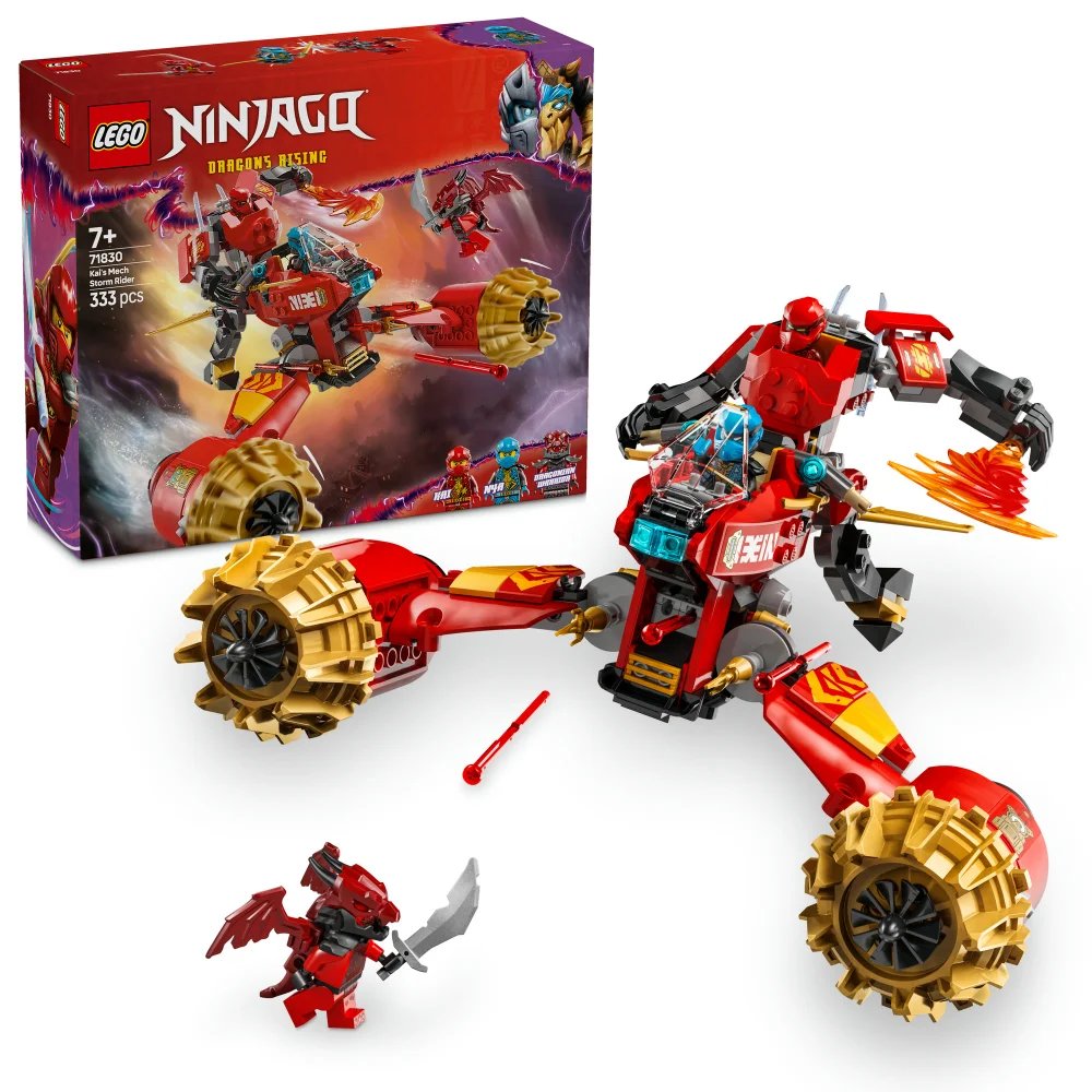 LEGO NINJAGO Kai’s Mech Storm Rider 2in1 Ninja Toy Set 71830 Afbeelding 1