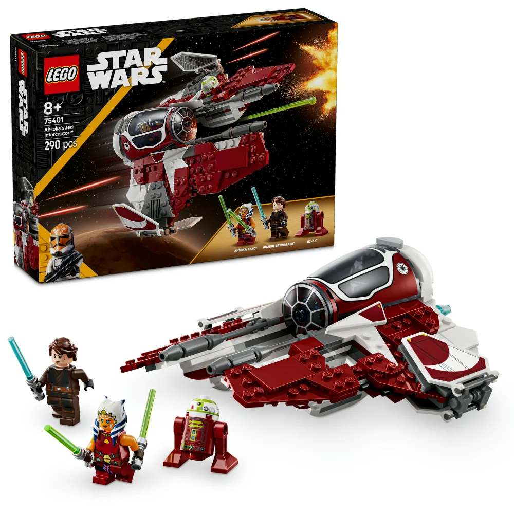 LEGO® Star Wars: The Clone Wars™ Ahsoka’s Jedi Interceptor™ Starfighter Building Toy for Kids 75401 Afbeelding 1