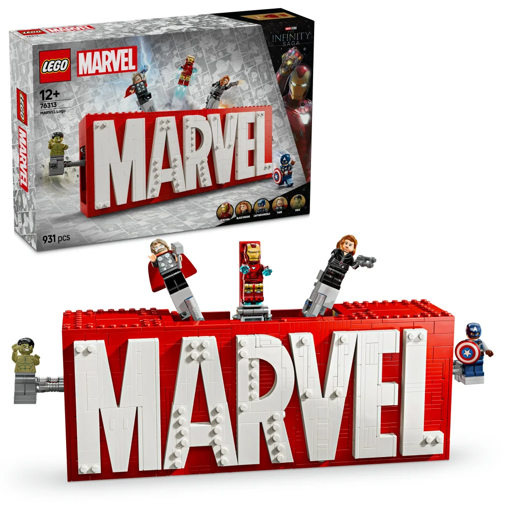 LEGO Marvel: MARVEL Logo & Minifigures Building Toy 76313 Afbeelding 1