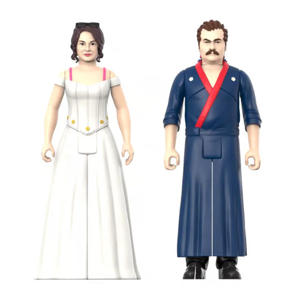 Super7 Parks and Recreation W2 - Ron and Tammy Wedding Night ReAction Figure Twin Pack Afbeelding 1
