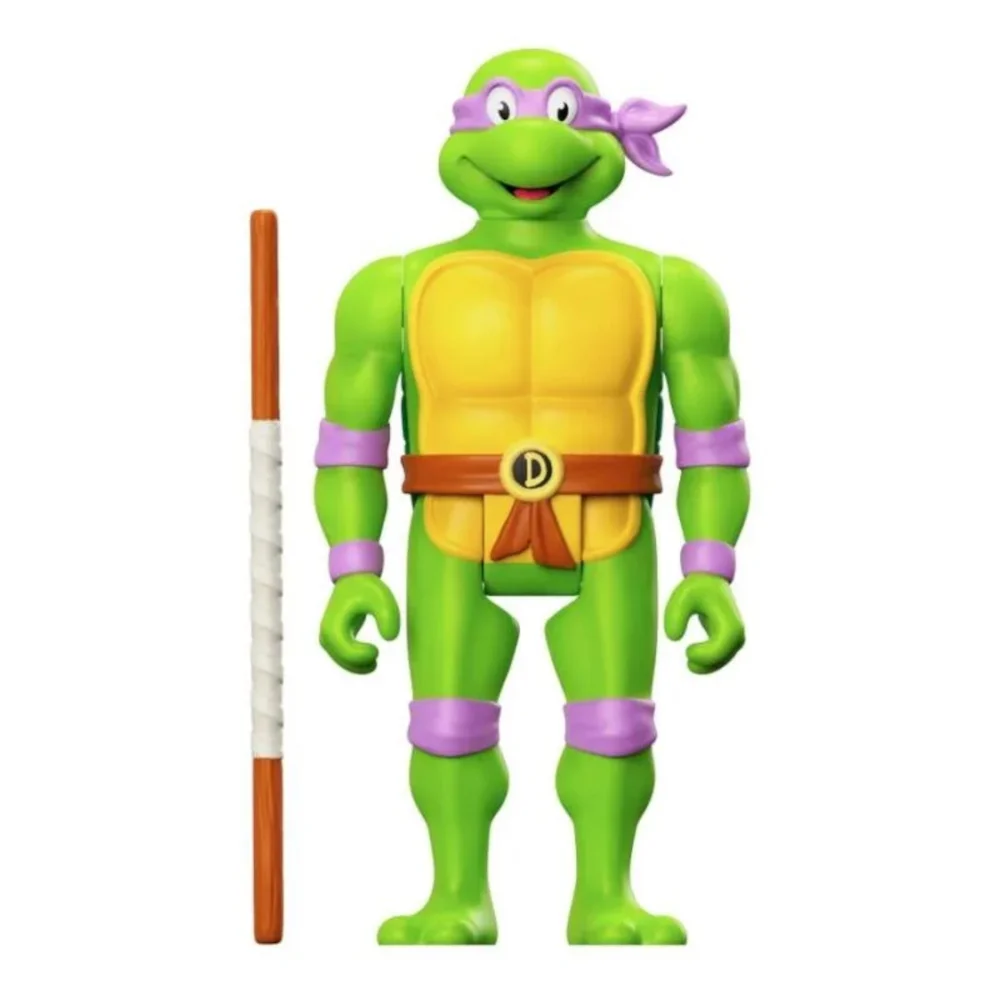 Super7 Teenage Mutant Ninja Turtles W7 - Donatello Toon ReAction Figure Afbeelding 1