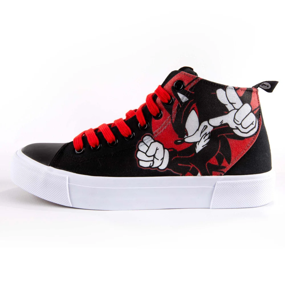 Akedo x Sonic The Hedgehog Shadow High Top - Black/White - UK 3 / EU 35.5 / US Men's 3.5 / Women's 5 Afbeelding 1