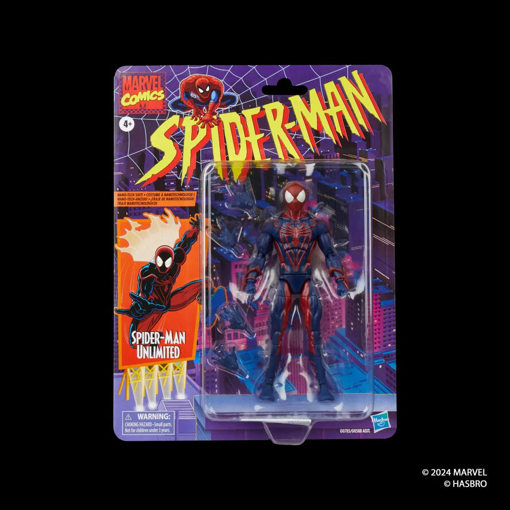 Marvel Legends Series Spider-Man Unlimited, Retro Comics Collectible 6-Inch Scale Action Figure Afbeelding 1