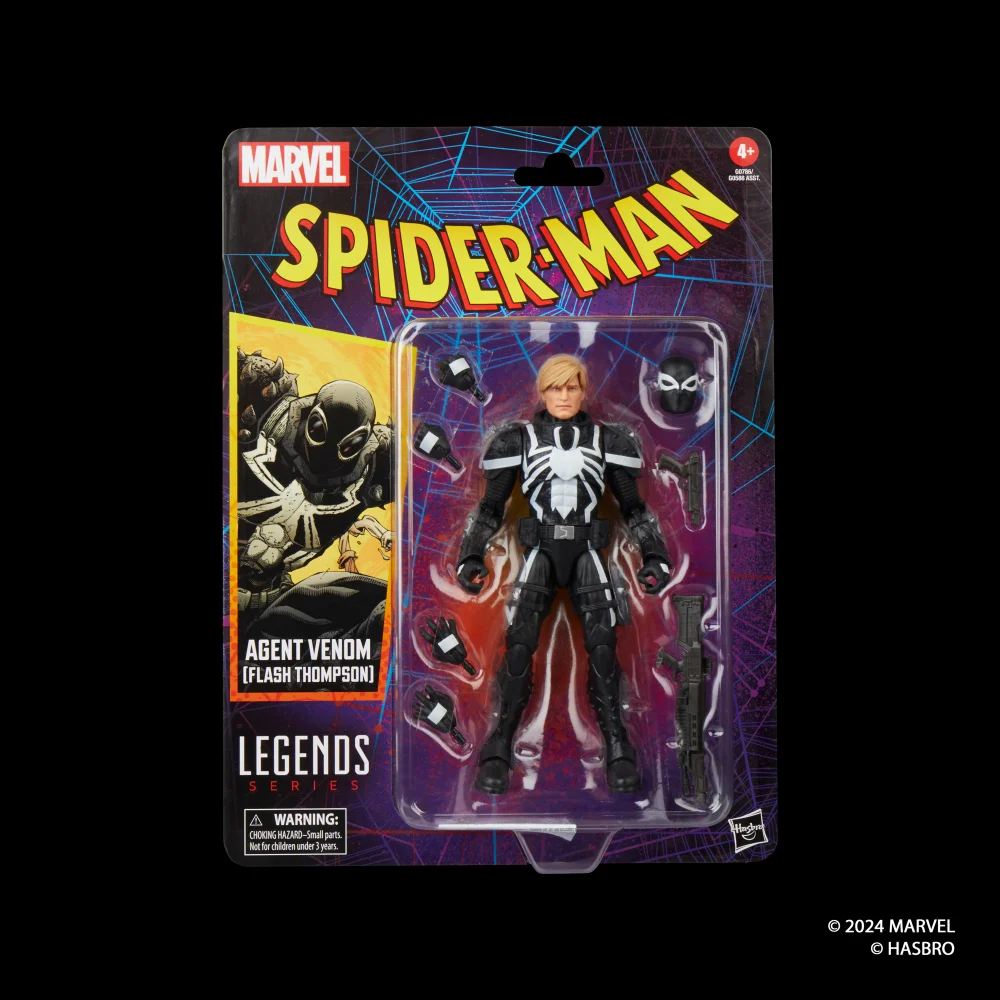 Marvel Legends Series Agent Venom (Flash Thompson), Retro Comics Collectible 6-Inch Scale Action Figure Afbeelding 1