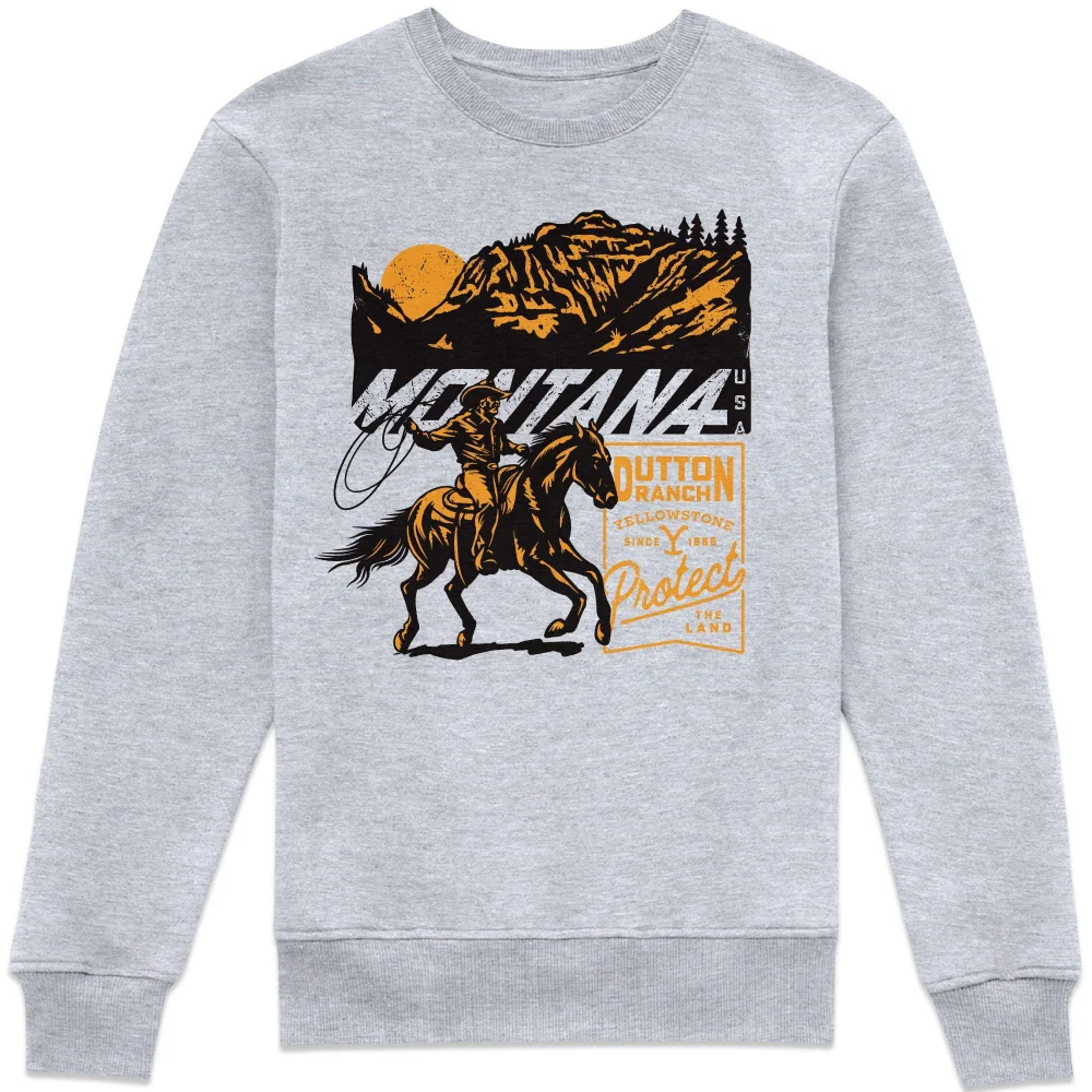 Yellowstone Montana USA Sweatshirt - Grey - XS Afbeelding 1