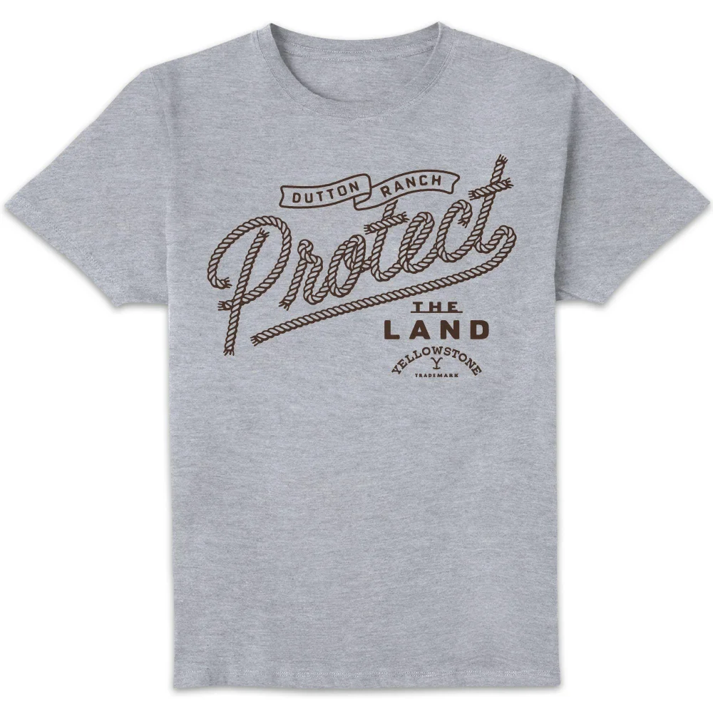 Yellowstone Protect The Land Unisex T-Shirt - Grey - S Afbeelding 1