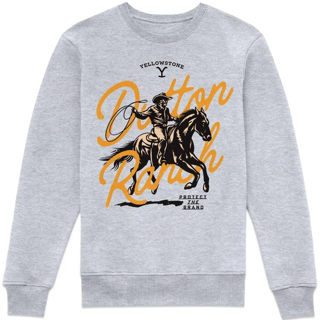 Yellowstone Dutton Ranch Lasso Sweatshirt - Grey