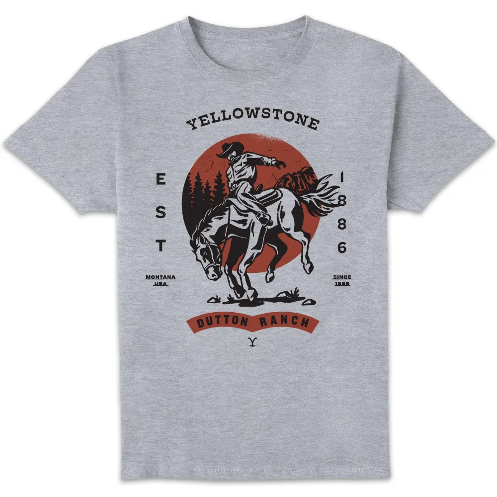 Yellowstone Saddle Up Unisex T-Shirt - Grey - S Afbeelding 1