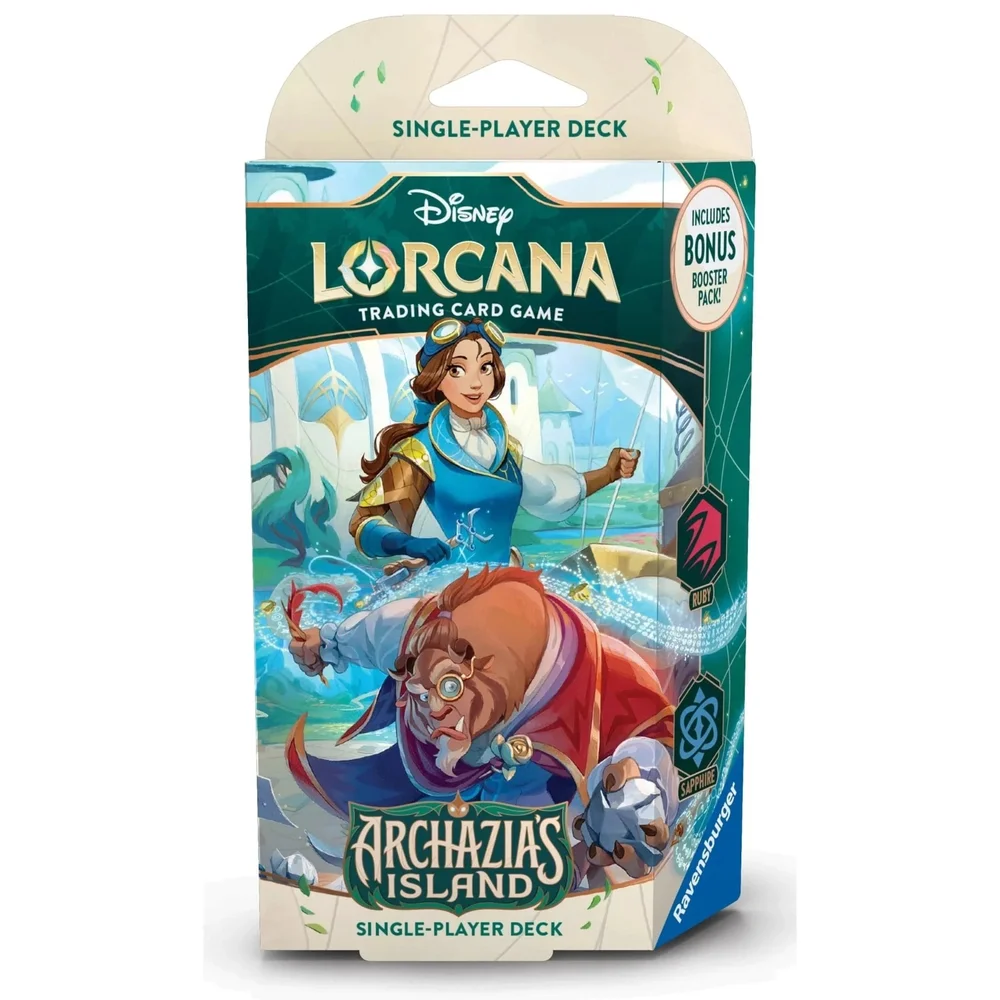 Disney Lorcana Trading Card Game Archazia's Island Ruby & Sapphire Starter Deck Afbeelding 1