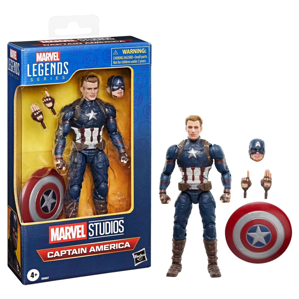 Hasbro Marvel Legends Series Captain America, Avengers: Endgame Collectible Action Figure (6”) Afbeelding 1
