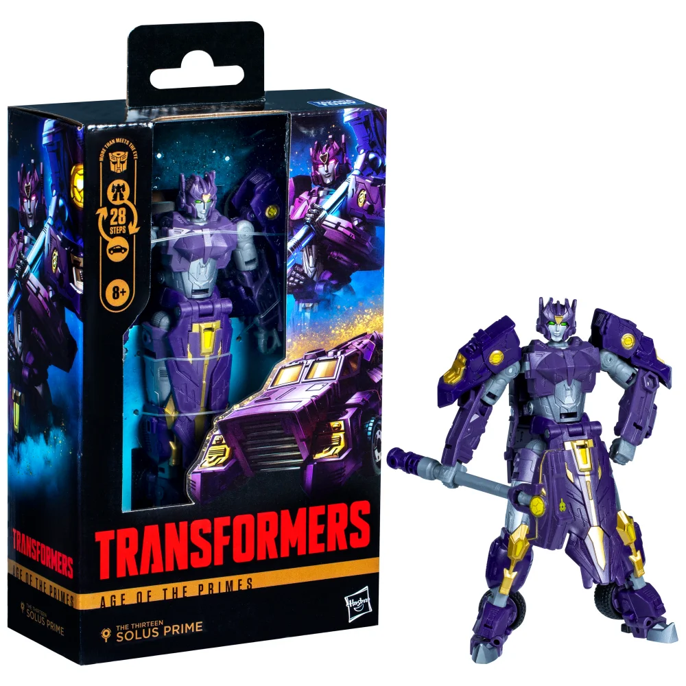 Hasbro Transformers Age of the Primes Deluxe Class The Thirteen Solus Prime 5.5” Action Figure, 8+ Afbeelding 1