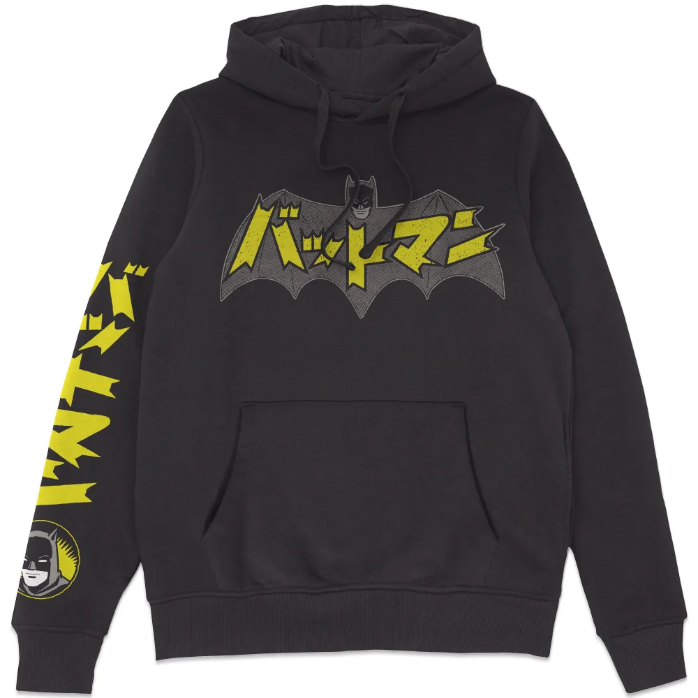 Batman Batmanga Logo Hoodie - Black - S Afbeelding 1