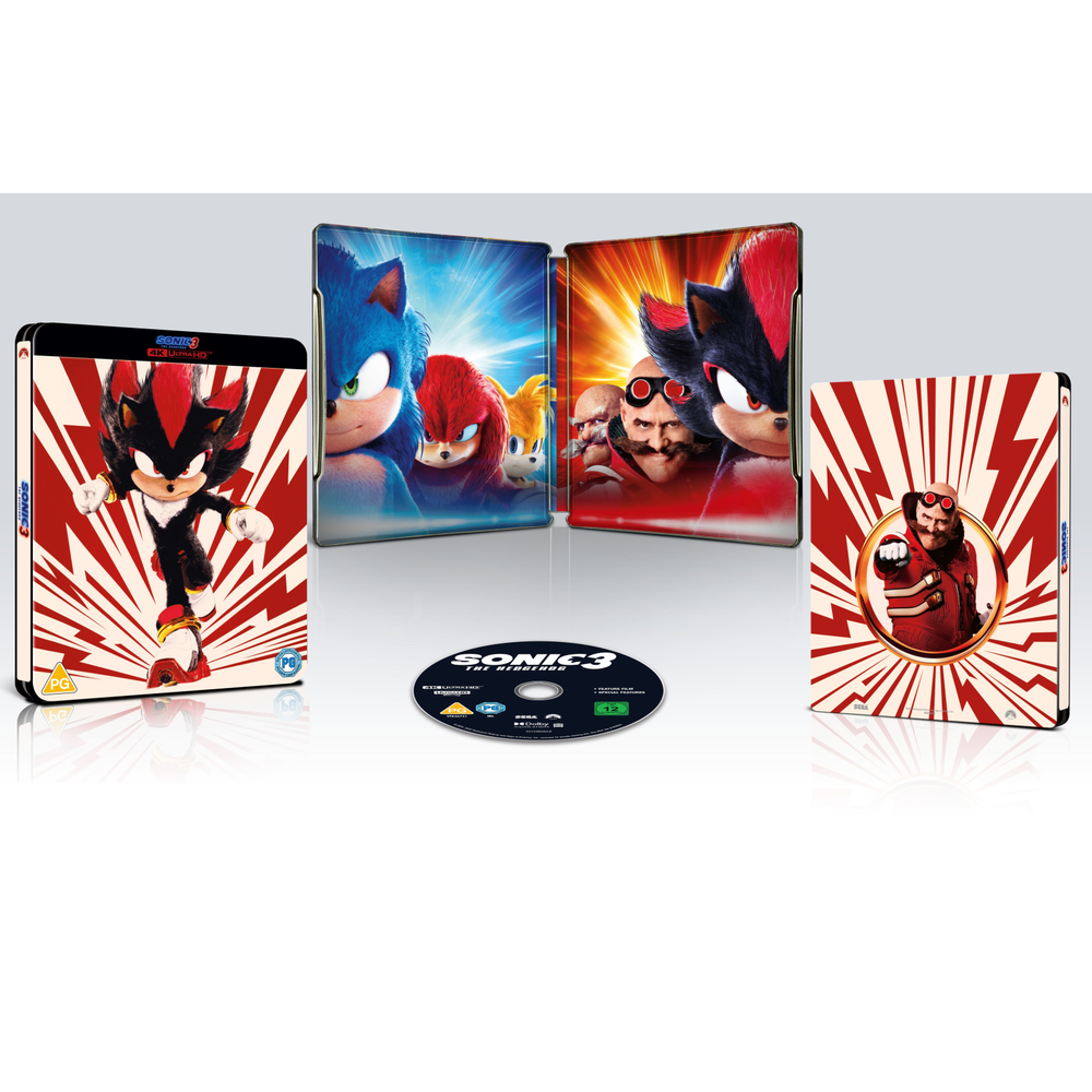 Sonic the Hedgehog 3 4K Ultra HD SteelBook #2 (Red) Afbeelding 1