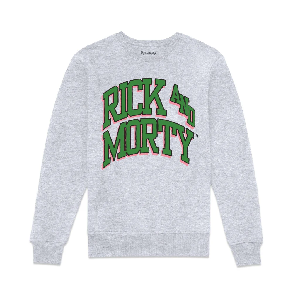 Rick and Morty Varsity Sweatshirt - Grey - L Afbeelding 1