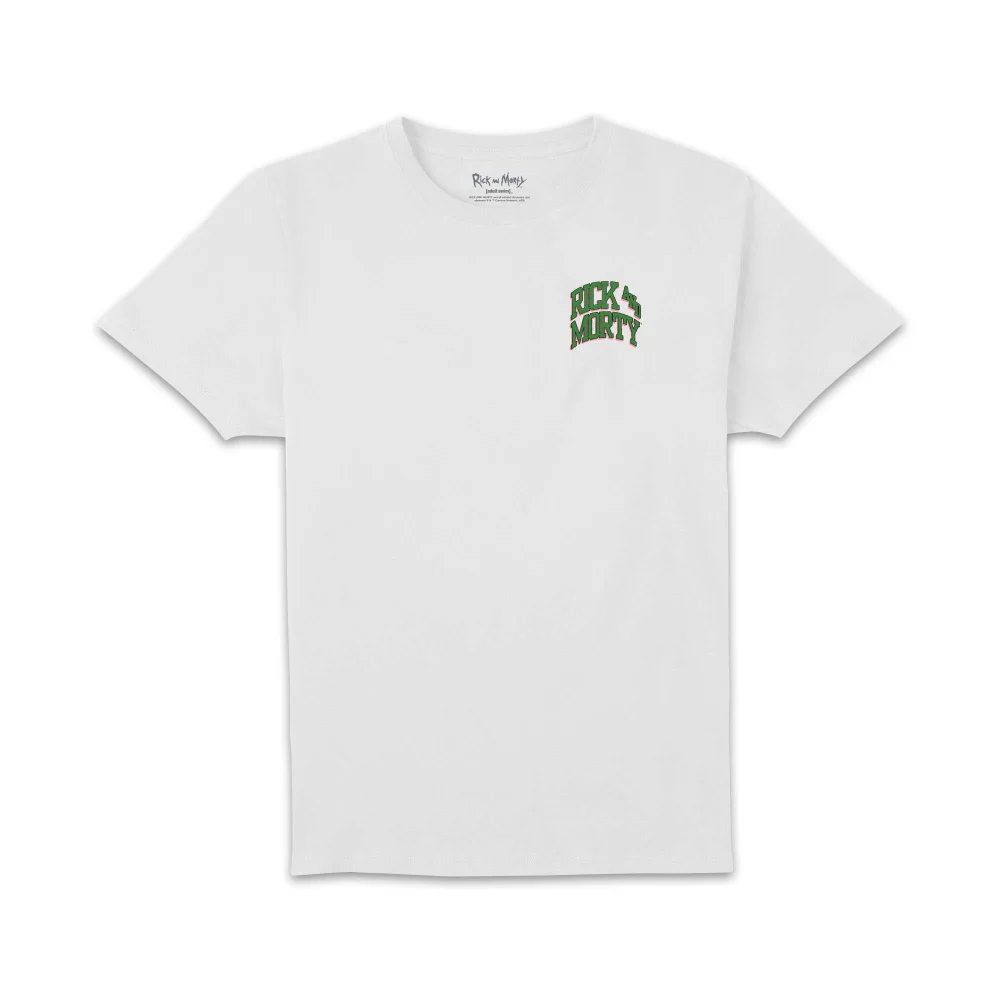 Rick and Morty Varsity Unisex T-Shirt - White - 3XL Afbeelding 1