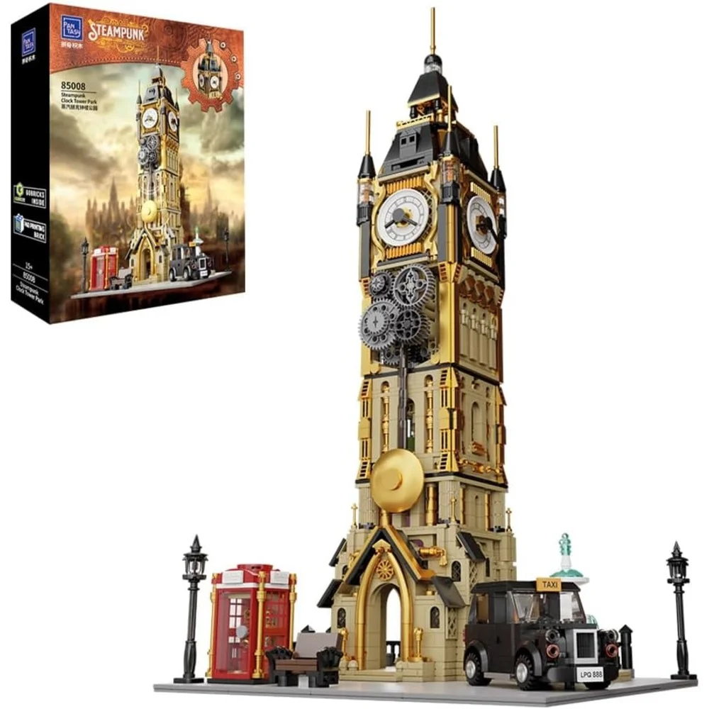 Original-Steampunk Series Construction Set Steampunk Clock Tower Park 58 cm Afbeelding 1