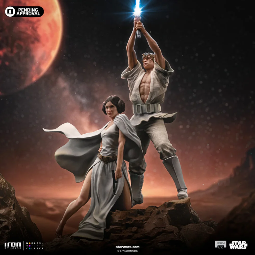 Iron Studios Star Wars Luke and Leia Deluxe Art Scale 1/10 Statue Afbeelding 1