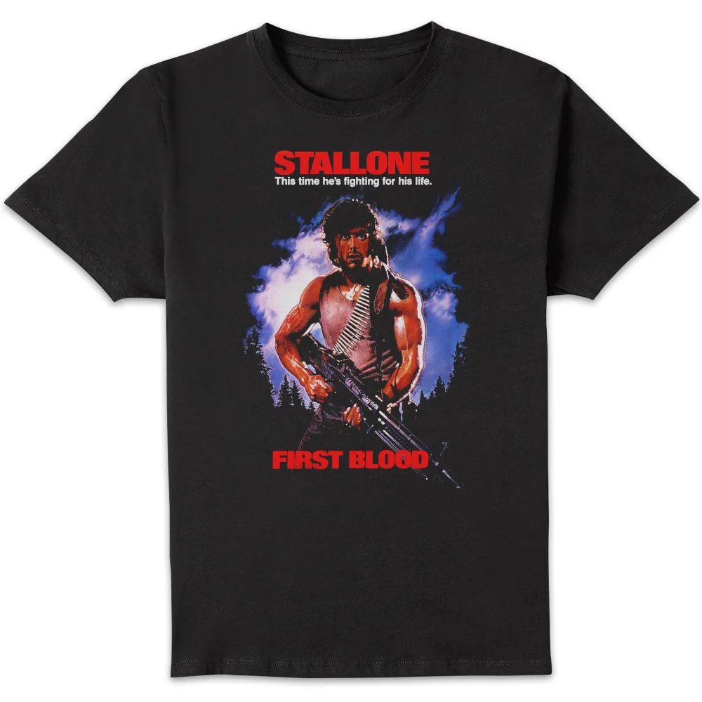 Rambo First Blood Classic Poster Unisex T-Shirt - Black - S Afbeelding 1