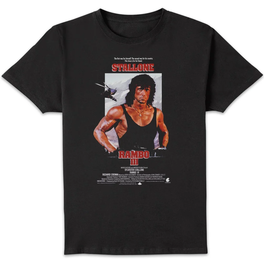 Rambo 3 Classic Poster Unisex T-Shirt - Black - XL Afbeelding 1