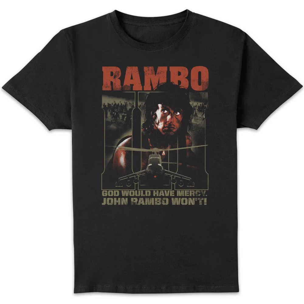 Rambo 3 No Mercy Unisex T-Shirt - Black - S Afbeelding 1