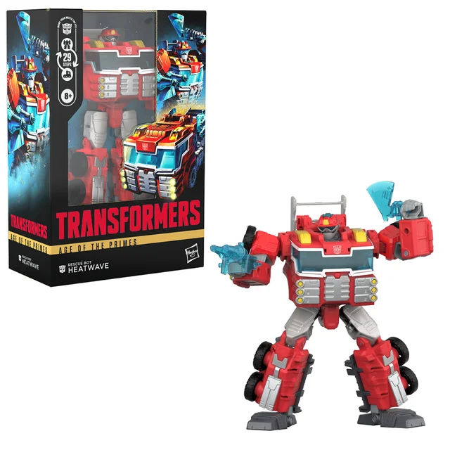 Hasbro Transformers Toys Age of the Primes Voyager Class Rescue Bot Heatwave 7” Action Figure, 8+