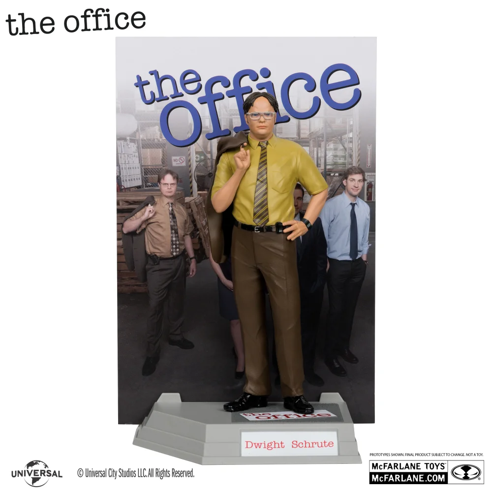 McFarlane Movie Maniacs 6inch Posed Universal Wave 4 The Office Dwight Action Figure Afbeelding 1