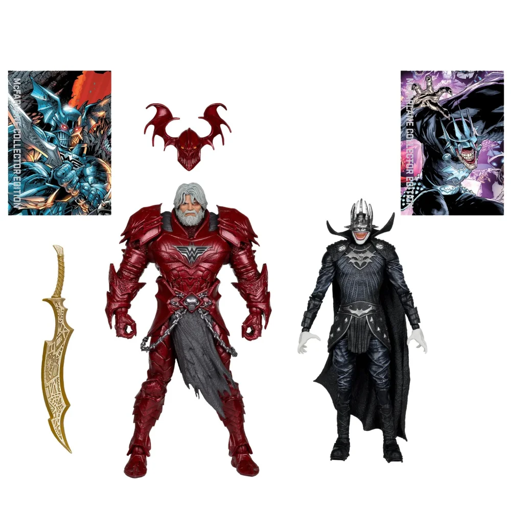 McFarlane DC Comics Dark Multiverse #4 Knight Armour Batman Who Laughs & Merciless Collector's Edition 2 Pack Afbeelding 1