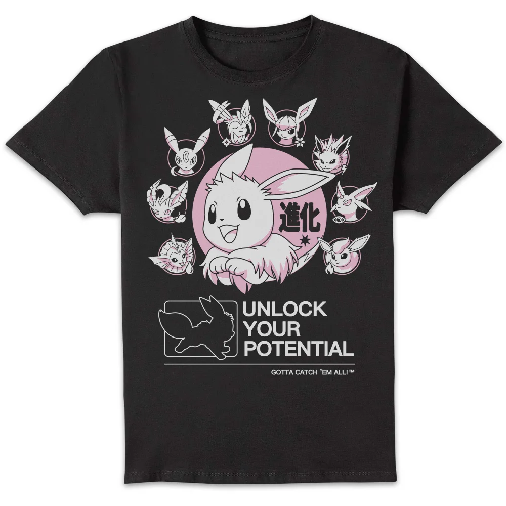 Pokémon Circle Of Eevee Evolutions Unisex T-Shirt - Black - S Afbeelding 1