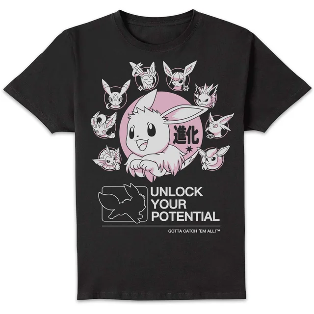 Pokémon Circle Of Eevee Evolutions Unisex T-Shirt - Black