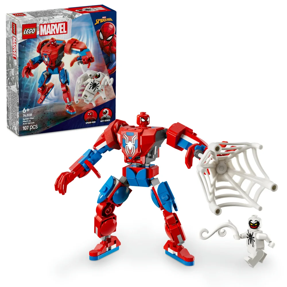 LEGO Marvel Spider-Man Mech vs. Anti-Venom Playset 76308 Afbeelding 1