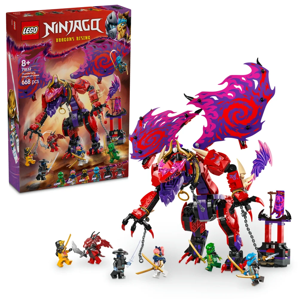 LEGO NINJAGO Thunderfang Dragon of Chaos Role-Play Toy 71832 Afbeelding 1