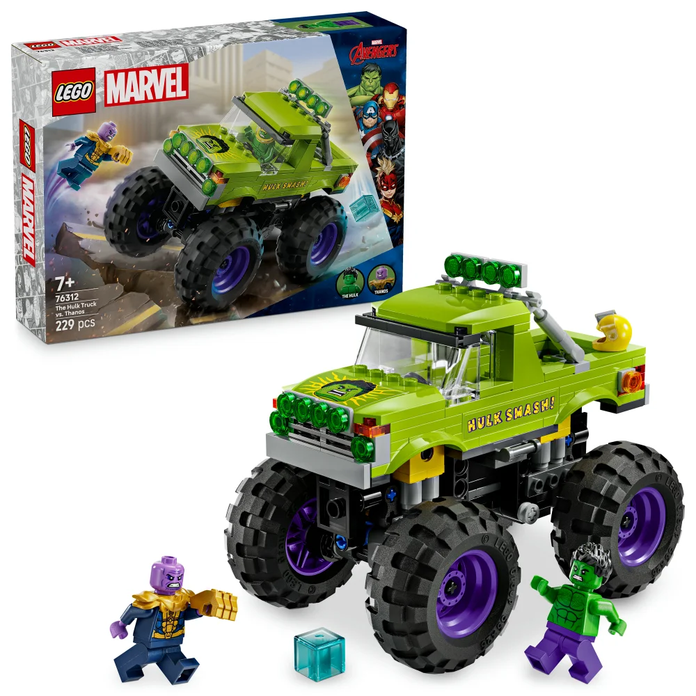 LEGO Marvel The Hulk Truck vs. Thanos Building Toy Set 76312 Afbeelding 1
