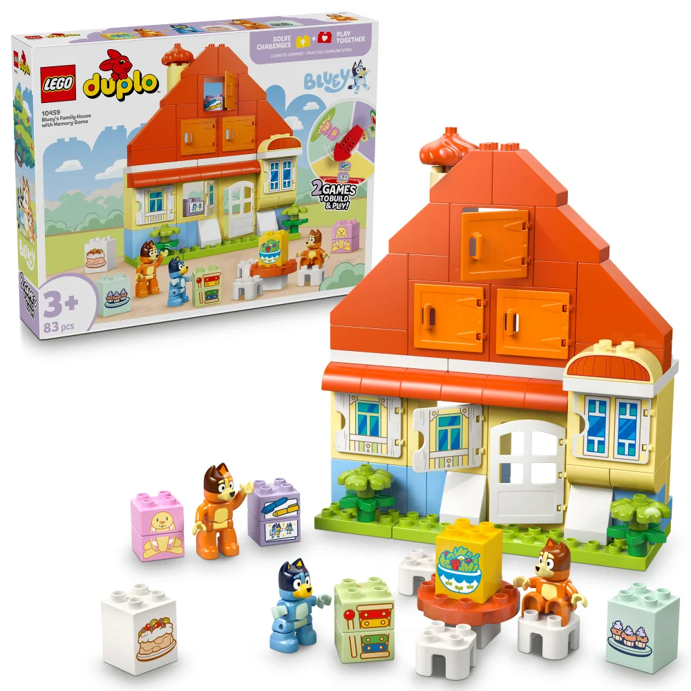 LEGO® DUPLO® Bluey: Bluey’s Family House with Memory Game Interactive Toy 10459 Afbeelding 1