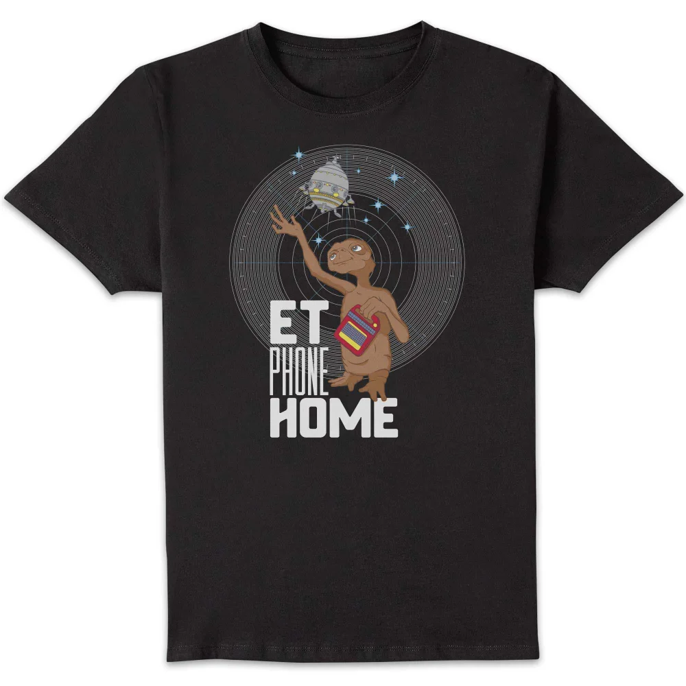 E.T. the Extra-Terrestrial E.T. Phone Home Unisex T-Shirt - Black - XL Afbeelding 1