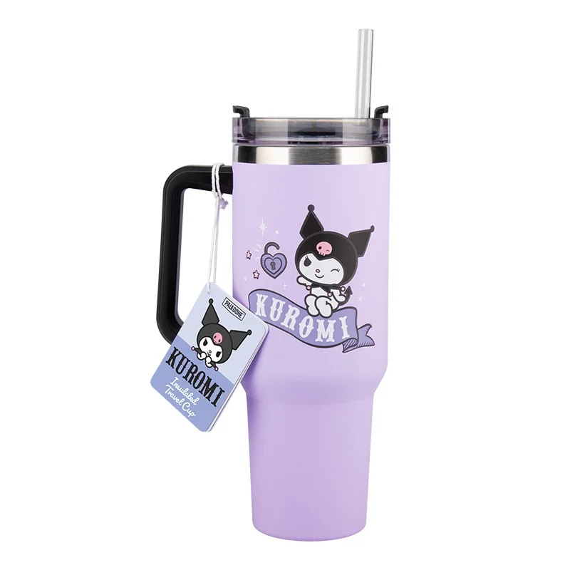 Hello Kitty Kuromi 900Ml Insulated Cup And Straw Afbeelding 1