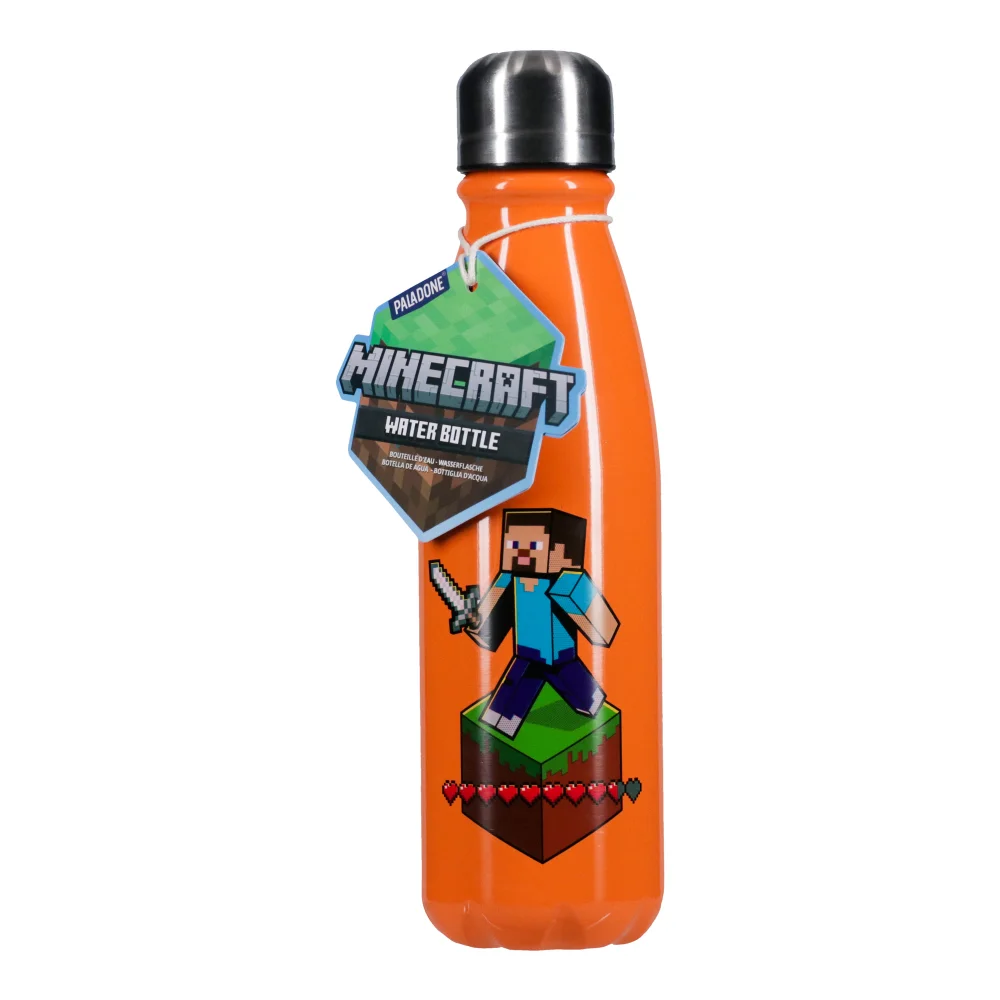 Minecraft Aluminium Water Bottle 600Ml Afbeelding 1
