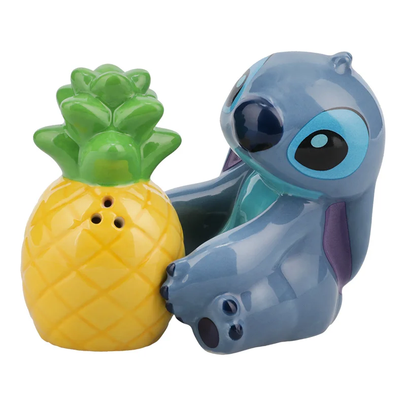 Disney Stitch And Pineapple Salt And Pepper Shakers Afbeelding 1