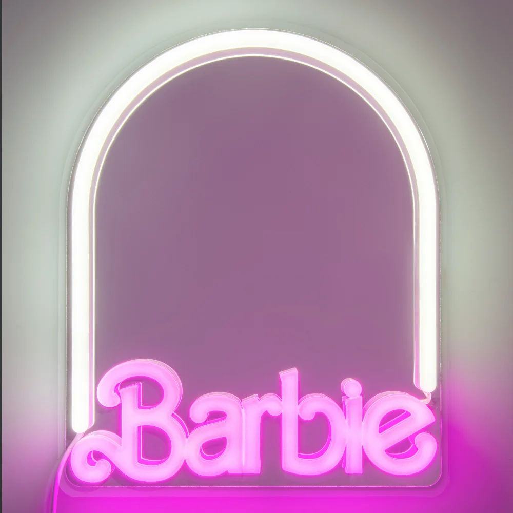 Barbie Barbie Wall Mountable Led Neon Mirror Afbeelding 1