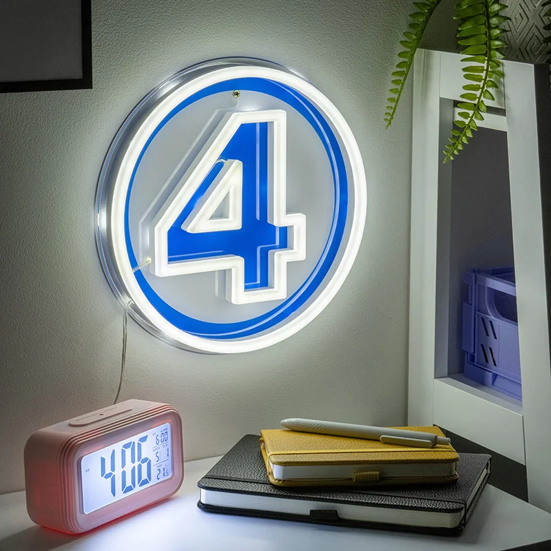 Fantastic Four Fantastic 4 Wall Mountable Led Neon Light Afbeelding 1