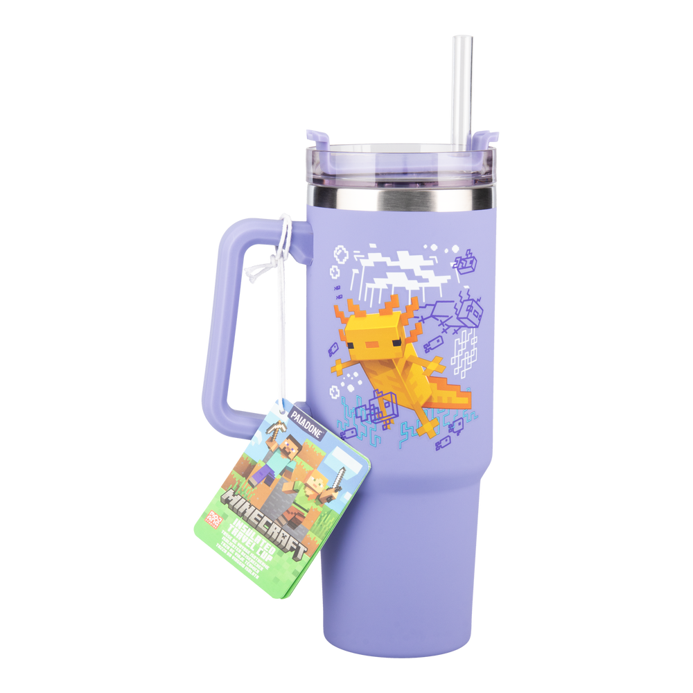 Minecraft Purple 900Ml Insulated Cup And Straw Afbeelding 1