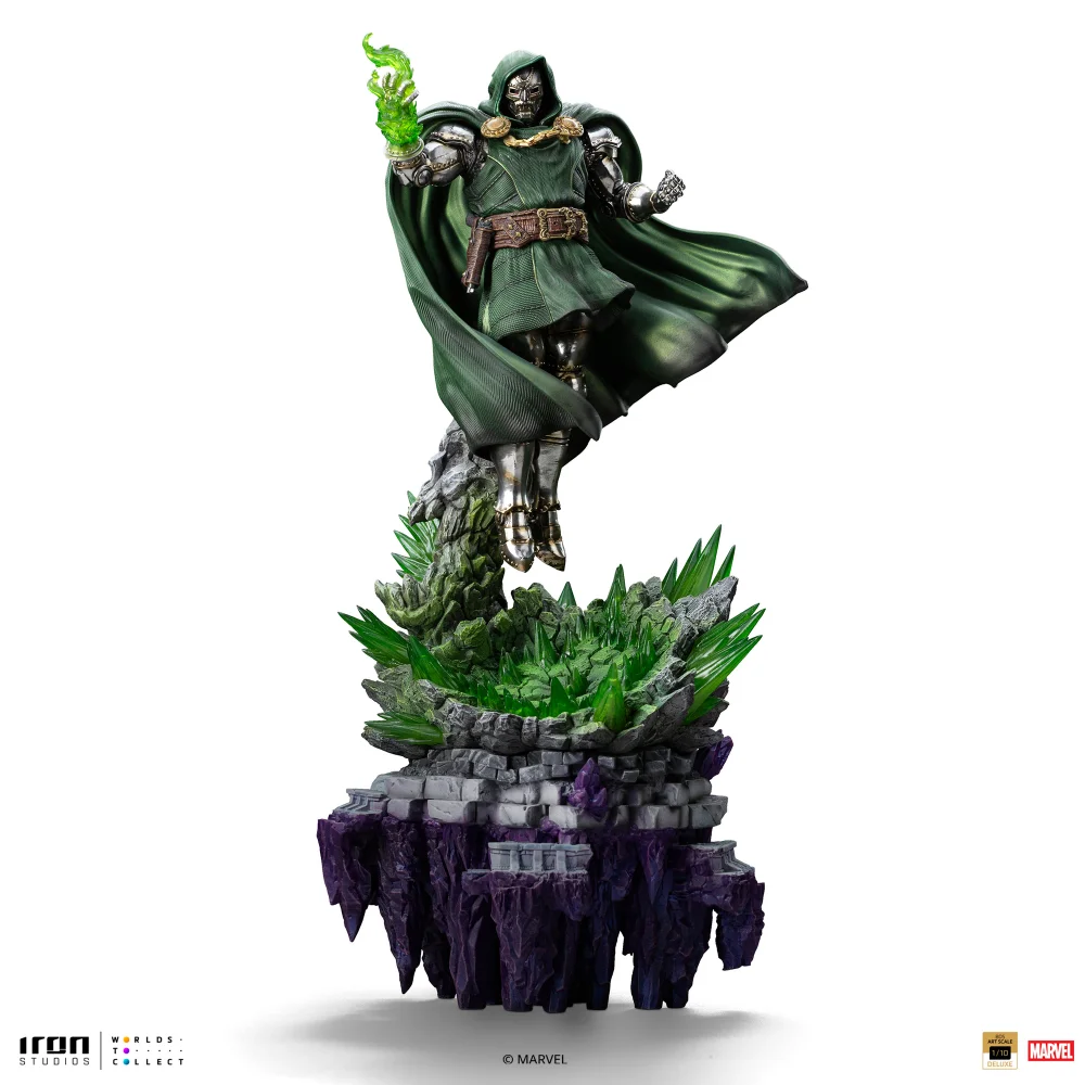 Iron Studios Marvel Doctor Doom Infinity Gauntlet Diorama Deluxe Art Scale 1/10 Statue Afbeelding 1