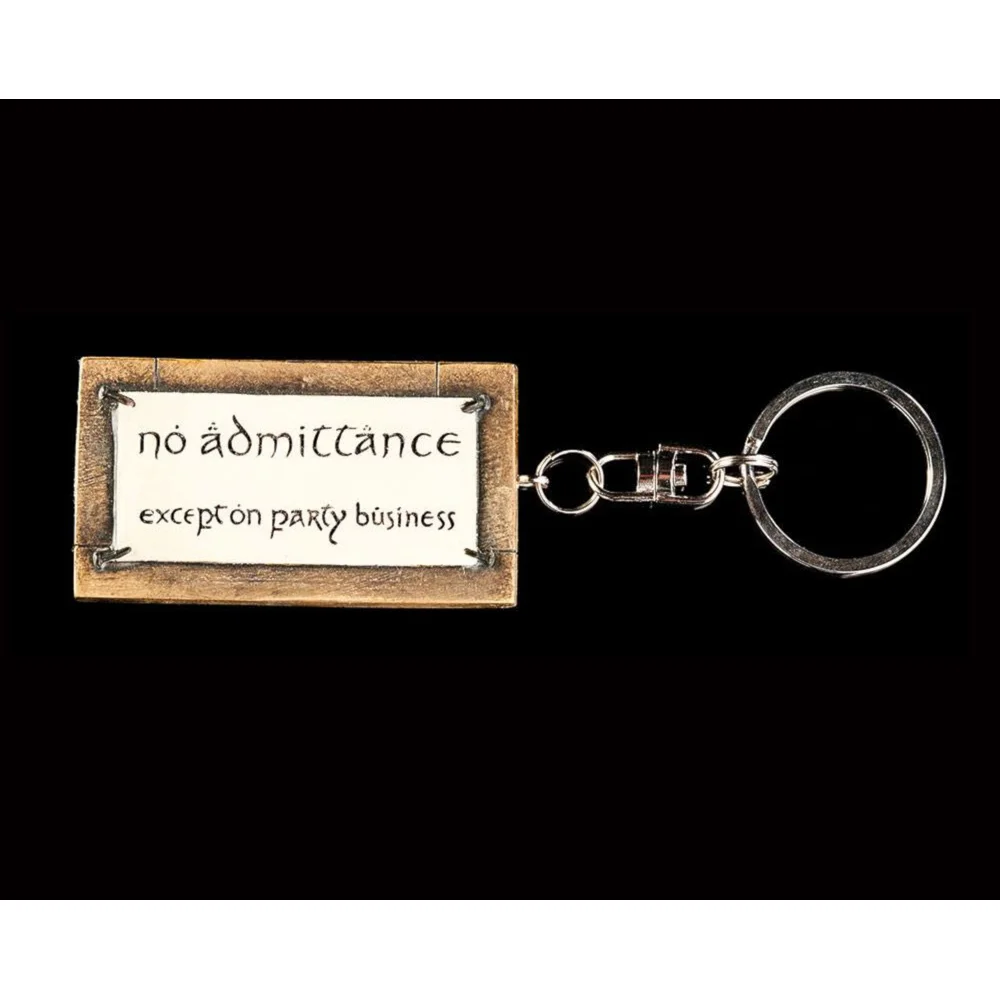 Weta Workshop Lord of the Rings Key Ring No Admittance 6cm Afbeelding 1