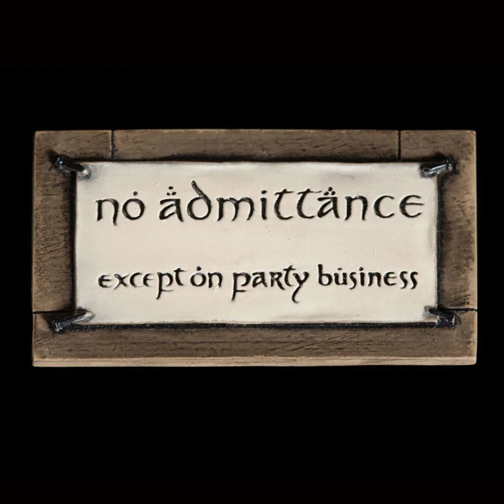 Weta Workshop Lord of the Rings Magnet No Admittance Afbeelding 1