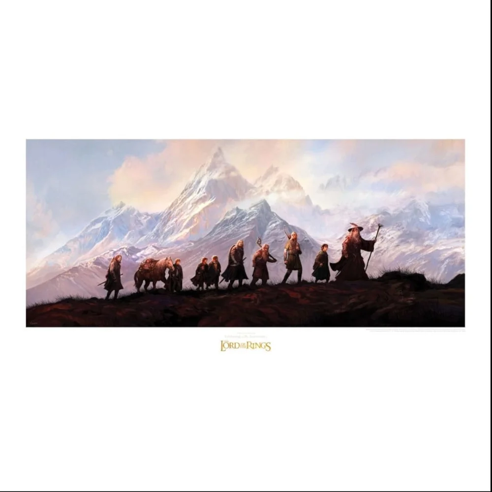 Weta Workshop Lord of the Rings Art Print The Fellowship of the Ring: 20th Anniversary 59 x 30cm Afbeelding 1