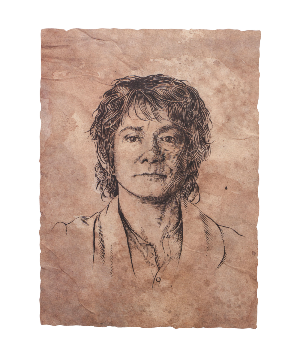 Weta Workshop The Hobbit Art Print Portrait of Bilbo Baggins 21 x 28cm Afbeelding 1