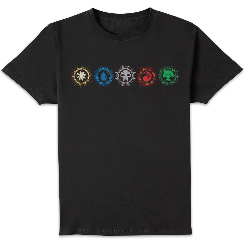 Magic: The Gathering Mana Symbols Unisex T-Shirt - Black - S Afbeelding 1