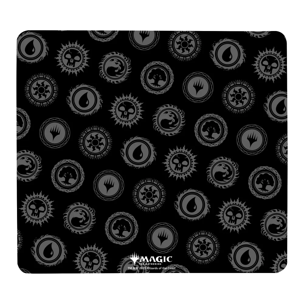 Magic: The Gathering Black And Grey Mana Pattern Gaming Mouse Mat - Small - 45 x 40cm Afbeelding 1